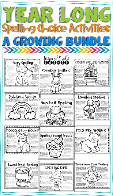 Fun and engaging spelling and word work activities for your 2nd, 3rd, and 4th grade classroom. Perfect for literacy centers and homework. #spellingactivities #wordwork #literacycenters